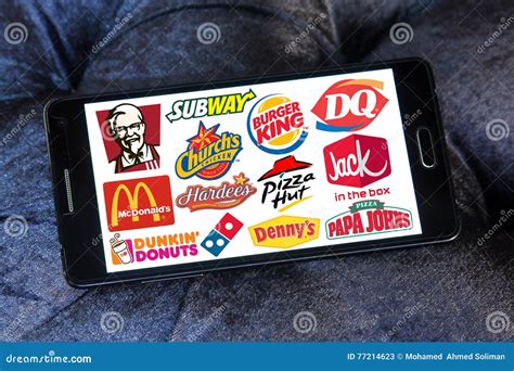 Fast Food Franchises Brands and Logos Editorial Stock Photo - Image of ...