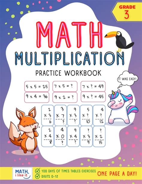 Image result for Math Workbook for Multiplication