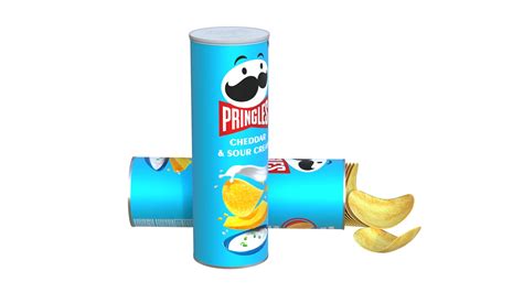 Pringles Cheddar Sour Cream - 3D Model by 3dstudio