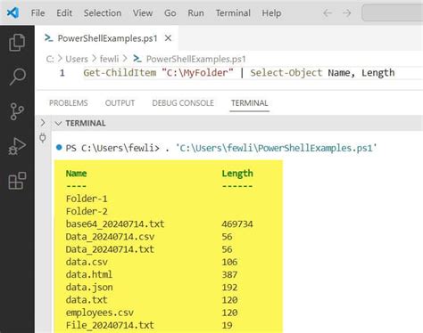 PowerShell Script Get List of Files and File Size in a Directory 的图像结果
