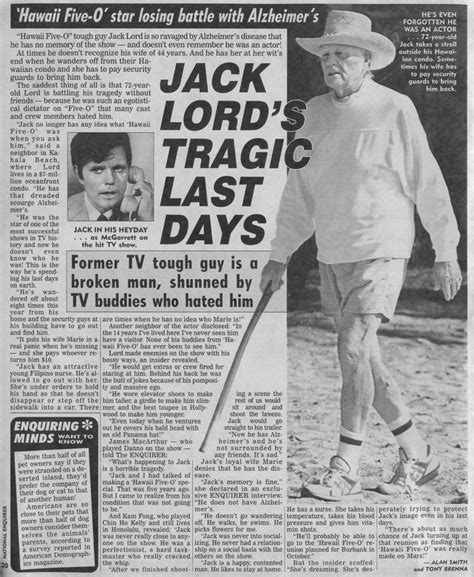 National Perspirer Article on Jack Lord