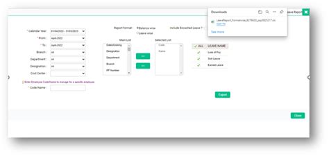 How to generate Employee Leave Report : Help Center