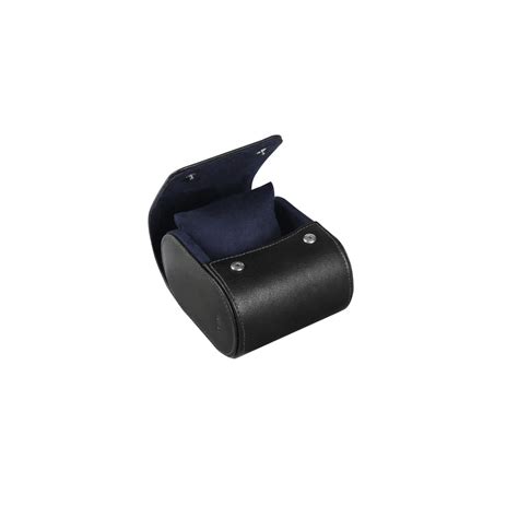 Elan Leather Single Watch Case - Black – Makoba