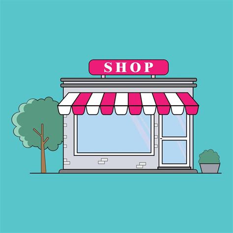 Front View of a Shop Vector 的图像结果