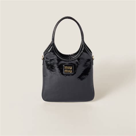 Black Ivy Naplak Patent Leather Bag | Miu Miu