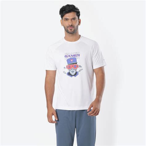 Men's Cricket T-shirt Round Neck CT500 White