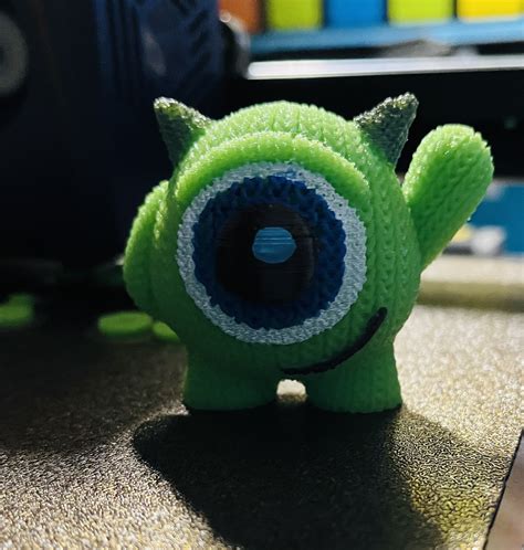 3D print Knitted Mike Wazowski (Monsters Inc.) • made with Kobra・Cults