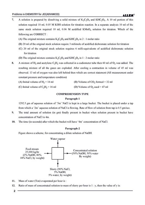 JEE Advanced Problems in Chemistry with Answer Key – ALLEN E-Store