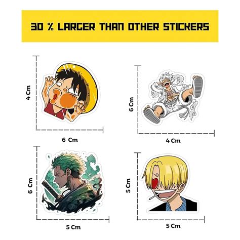 One Piece Sticker Set | Pack Of 22 | Stickerfever.in