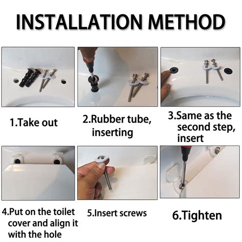 Buy 4 Pack Toilet Seat Hinge Bolt Screws, Toilet Lid Screws Universal ...