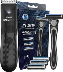 Zlade Ballistic Lite Trimmer and HyperGlide3 Razor (4 Cartridges) for ...