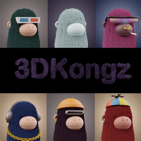 The first 10 of 100 3DKongz are now available! More info in the comment ...