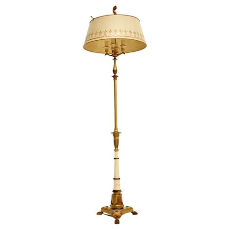 Antique French Tole Floor Lamp and Shade For Sale at 1stDibs | vintage ...