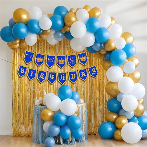 Party Propz Rubber Half Birthday Decoration For Baby Boy Combo-91Pcs ...