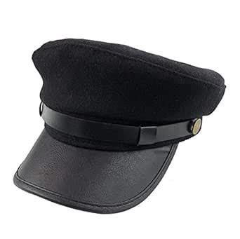 ericotry 1pcs Black Chauffeur Hat Fisherman Hat Driver Hat Doorman Hat ...