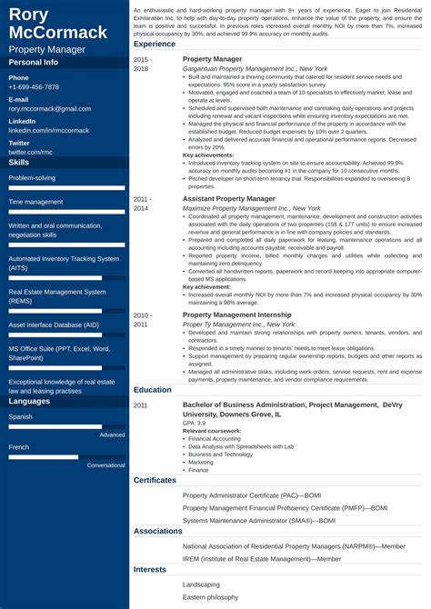 Property Manager Resume Sample & Templates for 2026