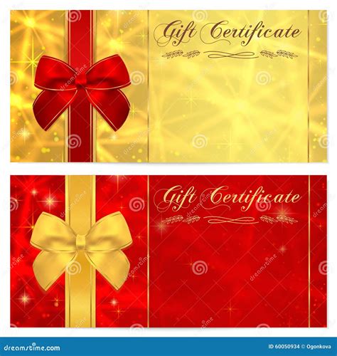 Gift Certificate, Voucher, Coupon, Invitation or Gift Card Template ...