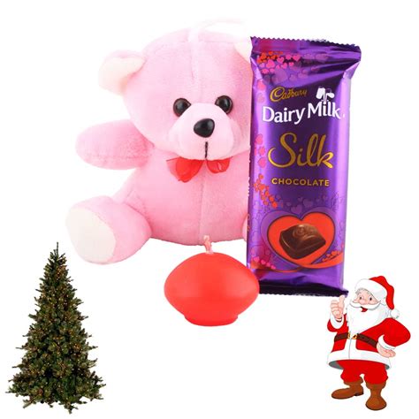 SFU E Com Dairy Milk Silk Chocolates with Cute Teddy & Candle | Premium ...