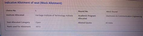 WBJEE Mock Seat Allotment 2023 (Released): Link activated at wbjeeb.nic ...