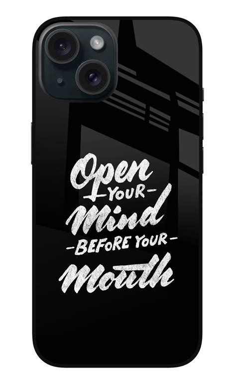 Buy Now Open Your Mind Before Your Mouth Metal Case for iPhone 15 ...