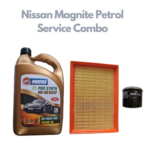 Nissan Magnite Petrol - Service Combo - Abro API SN/CF SAE 5W-30 3.5 l ...