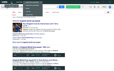 Help Guide for the Free MozBar Browser Extension