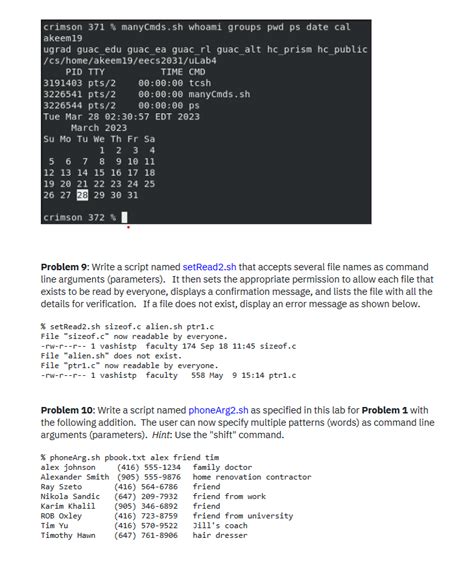 Nos. 1-10 Linux Shell Script Lab 2025 的图像结果