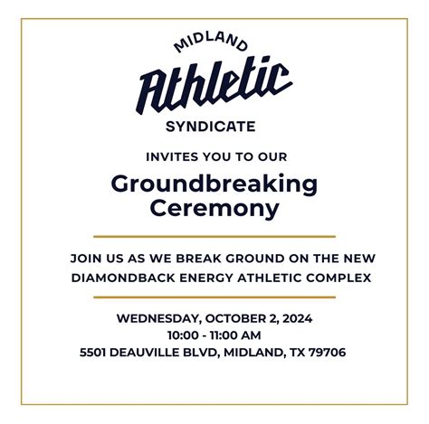 Breaking Ground on the Diamondback Energy Athletic Complex, 5514 ...
