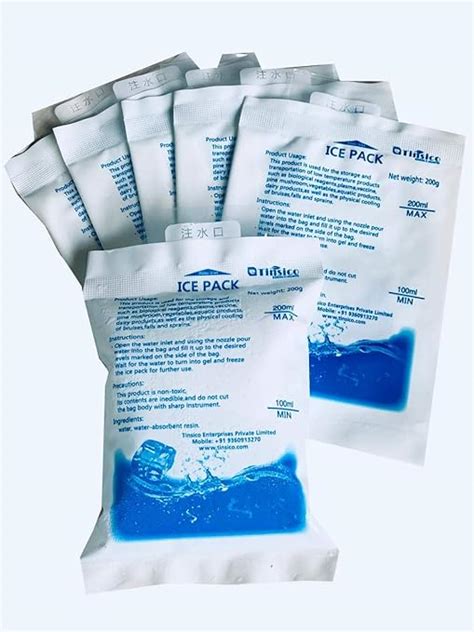 TINSICO Ice Bag Water-Injection Ice Pack (Pack of 5) for Pain Relief ...