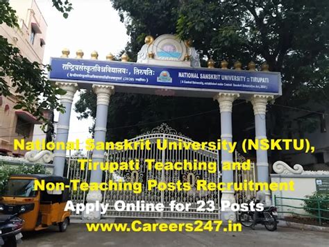 National Sanskrit University (NSKTU), Tirupati Teaching and Non ...