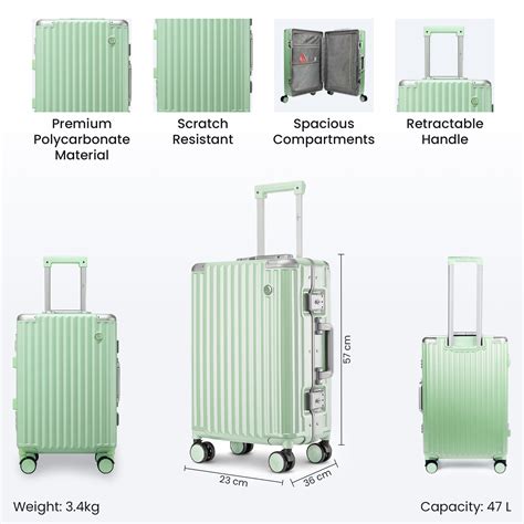 THE CLOWNFISH Stark Series Polycarbonate Hard Case Eight Wheel Trolley ...
