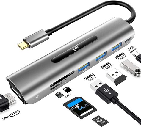 USB C Hub, 7 in 1 USB C to 4K HDMI Adapter with 100W India | Ubuy