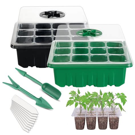 Buy ECOCONUT 10-Pack Seed Starter Trays Kit Seedling Tray, Humidity ...