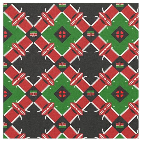 Vibrant Kenya Flag Fabric - Show Your Love for the Nation!
