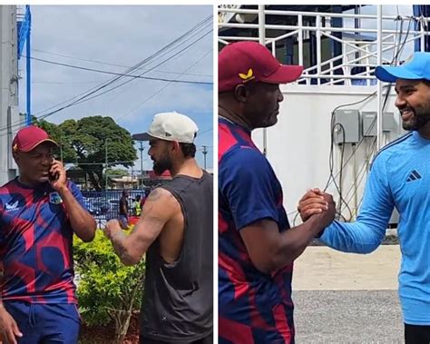 Team India Cricketers Meet Brian Lara Ahead Of 2nd Test At Trinidad (WATCH)
