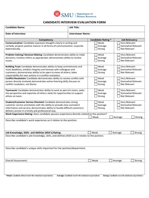 Image result for Competency Based Interview Evaluation Form