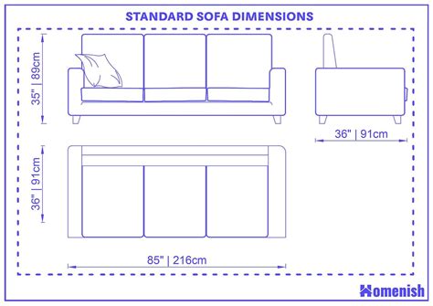 Sofa Dimensions - A Ultimate Guide - Homenish | Sofa dimensions, Sofa couch design, Couch dimensions
