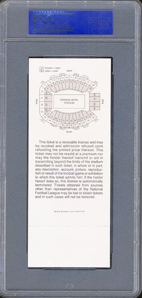 Lot Detail - 1976 Super Bowl X Full Ticket Pittsburgh v. Dallas PSA 8 NM/MT