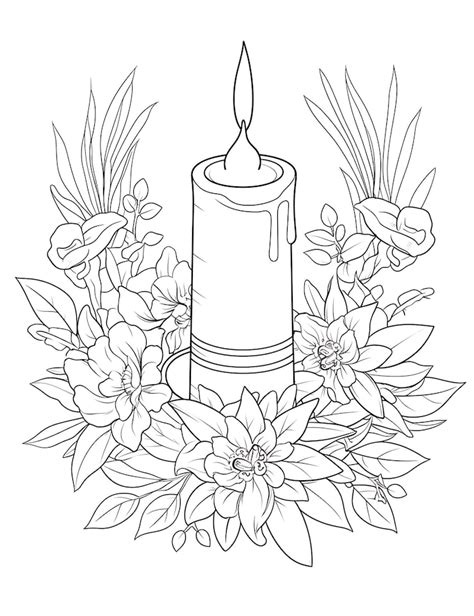 Funeral flower coloring page Photos - Download Free High-Quality ...