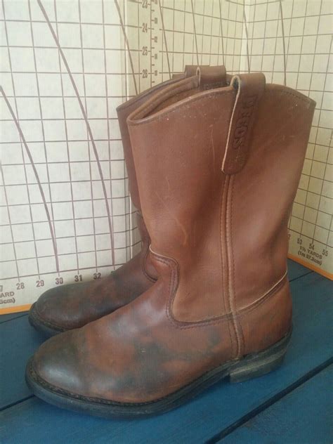 RED WING PECOS 114 HERITAGE BROWN LEATHER BOOTS MENS … - Gem