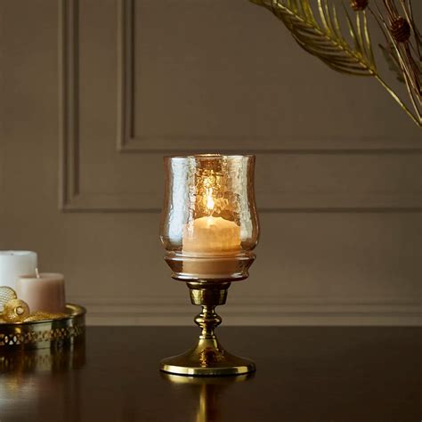 Buy Home Centre Fables Glass and Iron Hurricane Holder - Medium Online ...