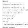 calculate the oxidation number of underlined atoms a.H2S-O4 - Brainly.in