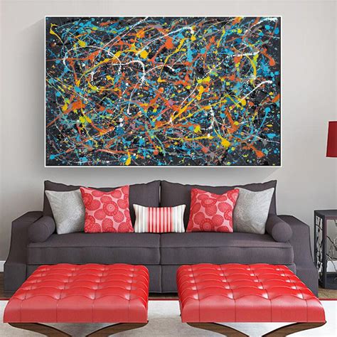 Orange canvas painting, the accountant painting L620 – LargeArtCanvas