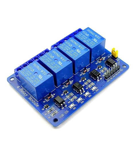AVS COMPONENTS 4 Channel 5V Relay Board Module Relay Expansion Board ...