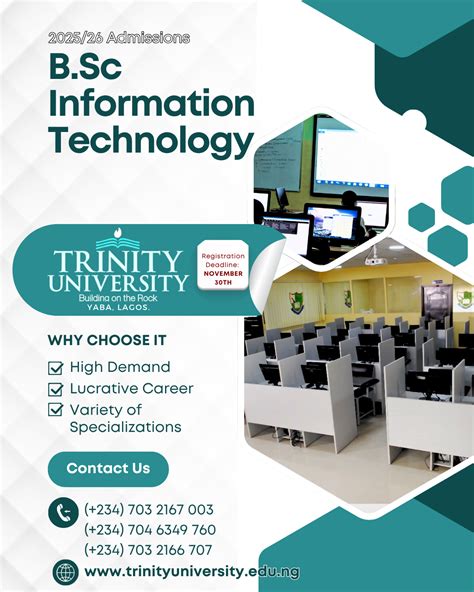 Trinity University Yaba – BSc Information Technology Admission 2025/26 ...