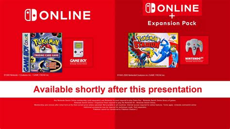 Pokémon TCG e Pokémon Stadium 2 chegam ao Switch Online