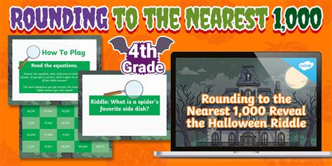 Rounding to the Nearest 1,000 Halloween Math PowerPoint