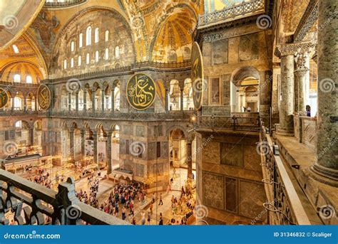 Interior of the Hagia Sophia in Istanbul, Turkey Editorial Photography ...