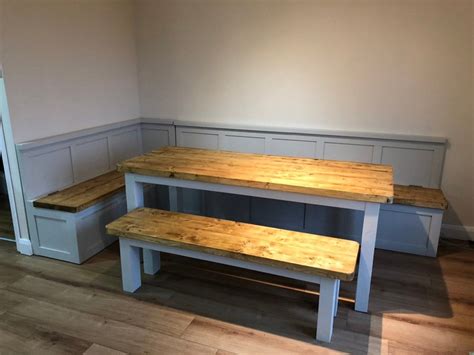 L shape dining set / banquette | Etsy | Dining set with bench ...