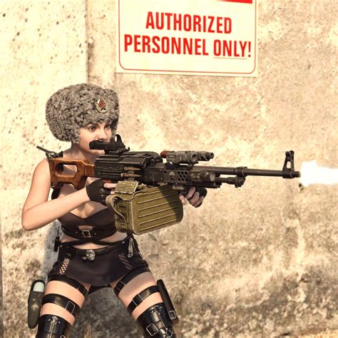 Pecheneg PKP TK Storm Machine Gun for G8f and G9 - Daz Content by Loriel